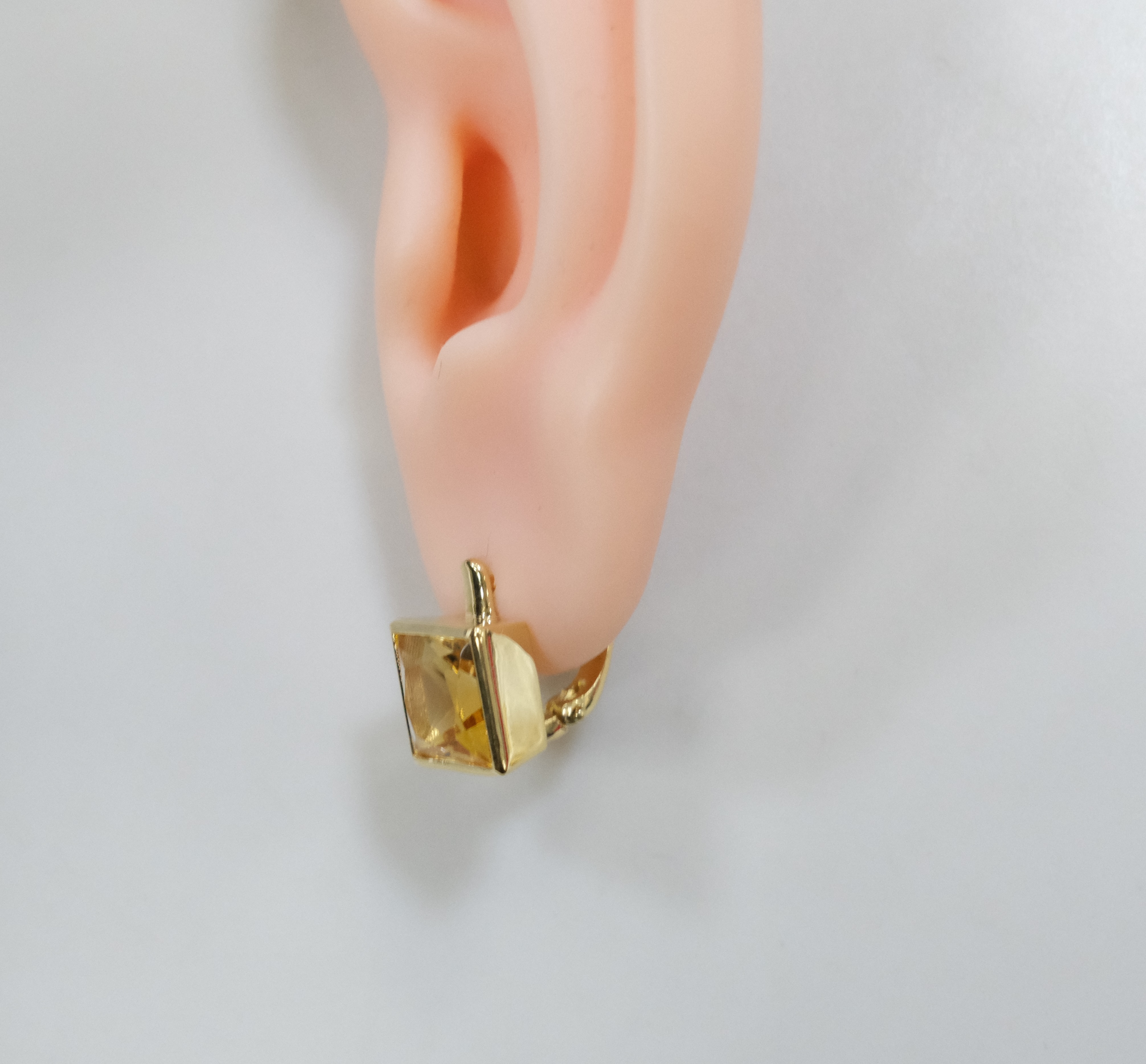 Серебряные серьги с цитринами